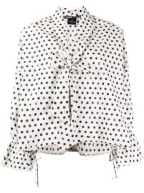 Pinko bow neck polka dot print blouse bow neck polka dot print blouse at Farfetch